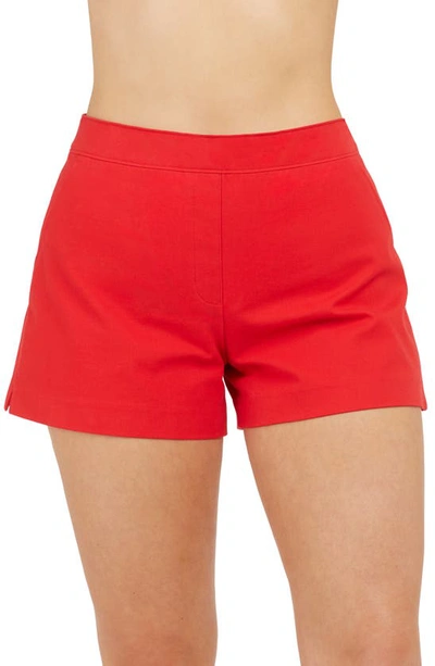 Shop Spanx On The Go 4-inch Shorts In True Red