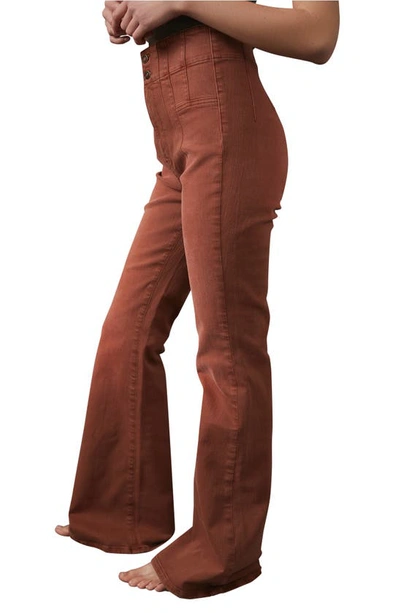 Shop Free People We The Free Jayde High Waist Flare Pants In Mesa