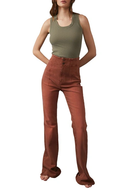 Free People We The Free Jayde High Waist Flare Pants In Mesa