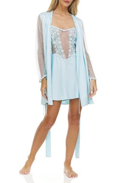 Shop Flora Nikrooz Showstopper Robe In Light Blue