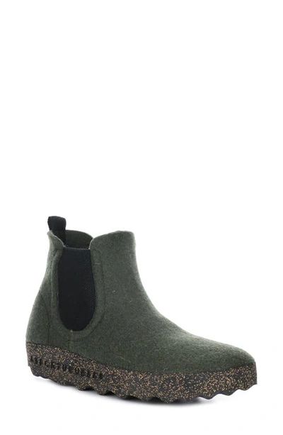 Asportuguesas By Fly London Caia Chelsea Boot In 001 Military Green Tweed/  Felt | ModeSens