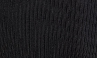 Shop Saint Laurent Rib Long Sleeve Polo In Noir