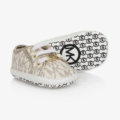 Michael Kors Baby Girl's Baby Borium Logo Monogram Sneakers In Ivory |  ModeSens