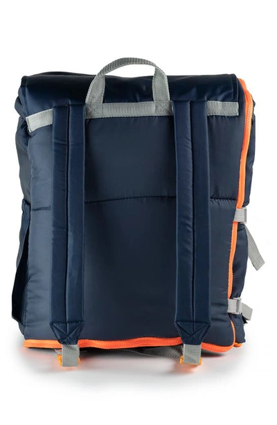 Shop Mimish Kids' Sleep-n-pack Water Repellent Sleeping Bag Backpack In Dark Navy/ Classic Green