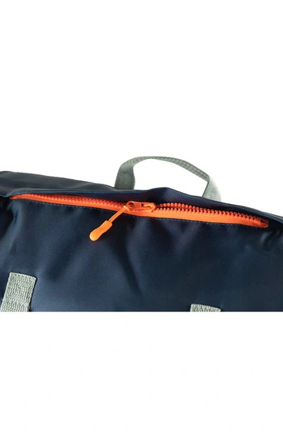 Mimish Kids' Sleep-n-pack Water Repellent Sleeping Bag Backpack In Dark Navy/ Classic Green