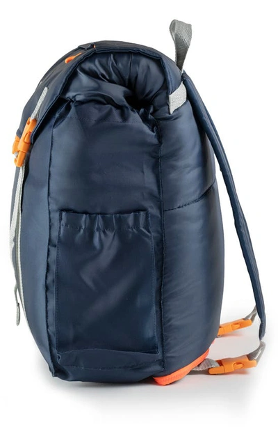 Shop Mimish Kids' Sleep-n-pack Water Repellent Sleeping Bag Backpack In Dark Navy/ Classic Green