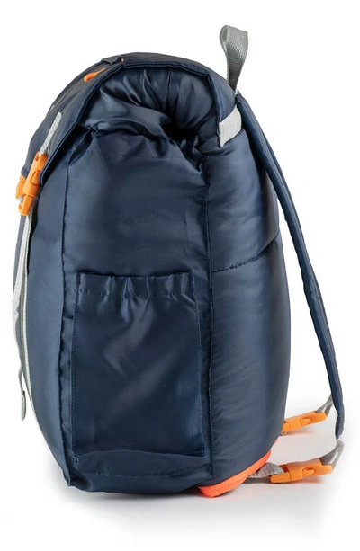 Mimish Kids' Sleep-n-pack Water Repellent Sleeping Bag Backpack In Dark Navy/ Classic Green