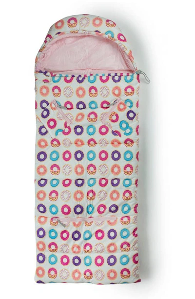 Shop Mimish Kids' Sleep-n-pack Donuts Print Sleeping Bag Backpack In Donuts Multi-print