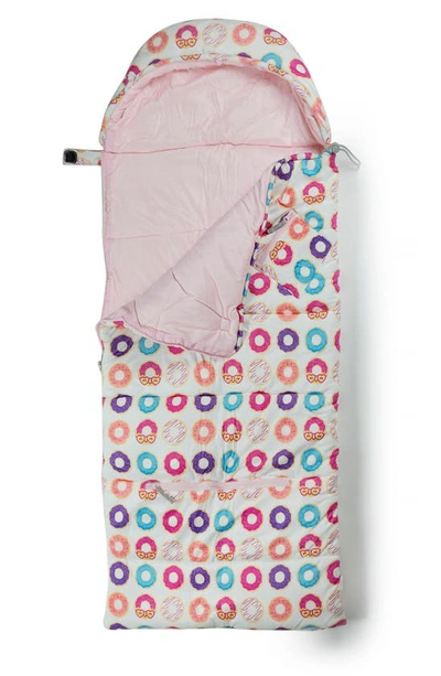 Shop Mimish Kids' Sleep-n-pack Donuts Print Sleeping Bag Backpack In Donuts Multi-print