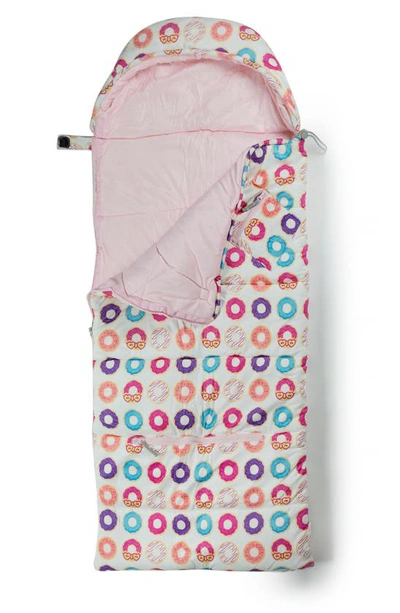Mimish Kids' Sleep-n-pack Donuts Print Sleeping Bag Backpack In Donuts Multi-print