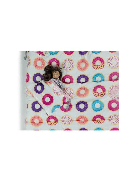 Shop Mimish Kids' Sleep-n-pack Donuts Print Sleeping Bag Backpack In Donuts Multi-print