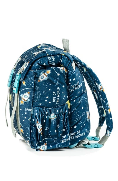 Mimish Kids' Sleep-n-pack Space Print Sleeping Bag Backpack In Space Multi-print