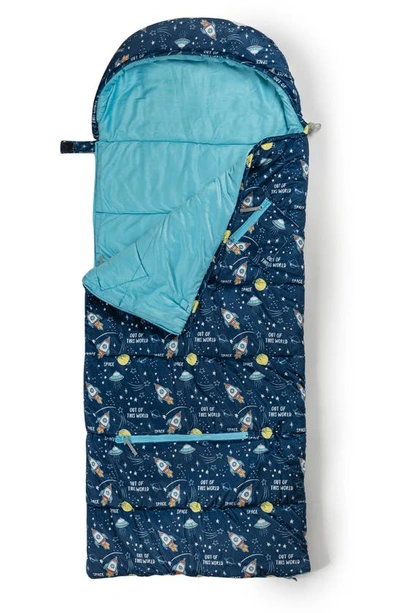 Mimish Kids' Sleep-n-pack Space Print Sleeping Bag Backpack In Space Multi-print
