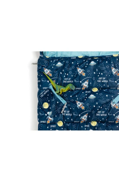 Mimish Kids' Sleep-n-pack Space Print Sleeping Bag Backpack In Space Multi-print