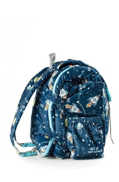 Shop Mimish Kids' Sleep-n-pack Space Print Sleeping Bag Backpack In Space Multi-print