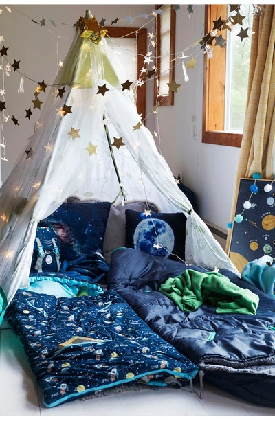Mimish Kids' Sleep-n-pack Space Print Sleeping Bag Backpack In Space Multi-print