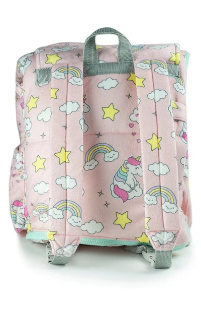 Shop Mimish Kids' Sleep-n-pack Unicorn Print Sleeping Bag Backpack In Unicorn Doodle Multi-print