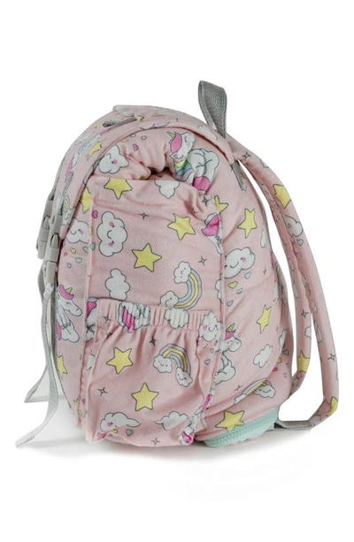 Shop Mimish Kids' Sleep-n-pack Unicorn Print Sleeping Bag Backpack In Unicorn Doodle Multi-print