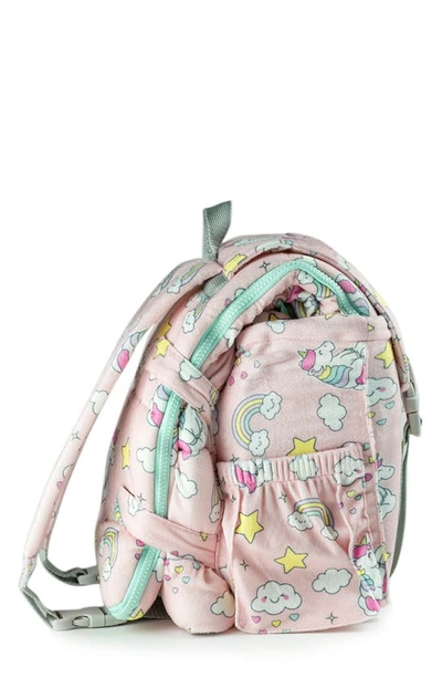 Shop Mimish Kids' Sleep-n-pack Unicorn Print Sleeping Bag Backpack In Unicorn Doodle Multi-print