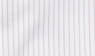 Shop Lorenzo Uomo Trim Fit Textured Stripe Dress Shirt In White/ Pink