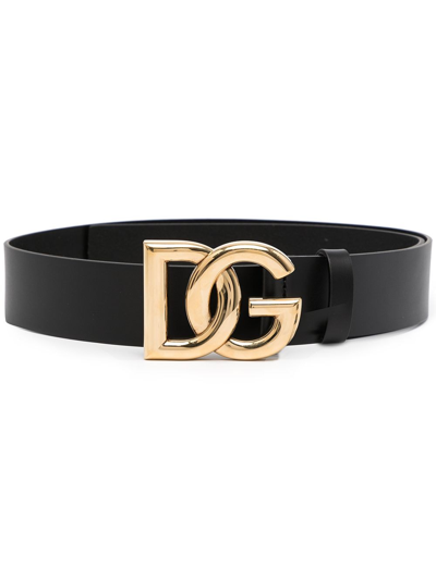 Shop Dolce & Gabbana Logo Belt Accessories In Black