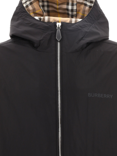 Shop Burberry Reversible "stanford" Jacket In Beige