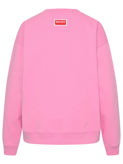 Shop Kenzo Felpa Boke Flower In Cotone Rosa In Pink