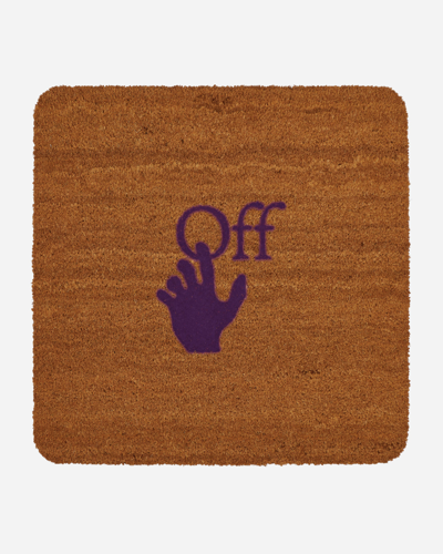 Shop Off-white Hand Logo Square Doormat In Brown