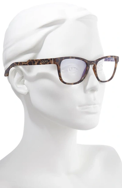 Quay Mini Hardwire 50mm Blue Light Filtering Optical Glasses In Tort/ Clear Blue Light