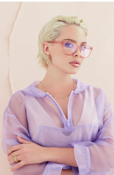 Quay Mini Hardwire 50mm Blue Light Filtering Optical Glasses In Tort/ Clear Blue Light