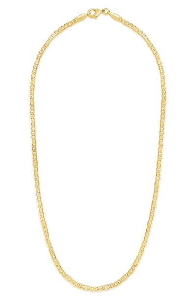 Sterling Forever 14k Yellow Gold Plated Mixed Mariner Chain Necklace In Gold
