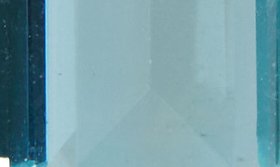 Savvy Cie Jewels Vermeil Emerald Cut Cz Birth Stone Box Cut Necklace In Aquamarine - March