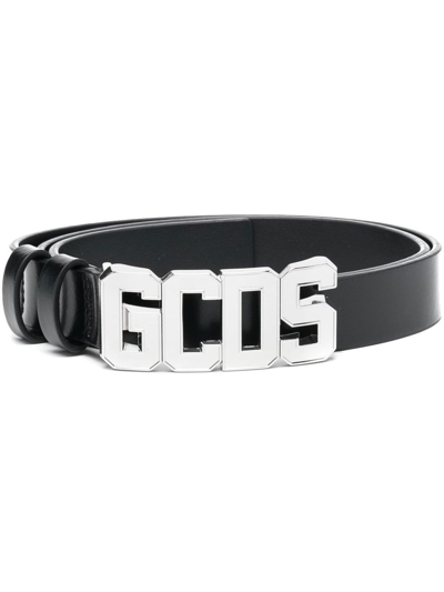 Shop Gcds Belt With Logo Plaque In Metallic