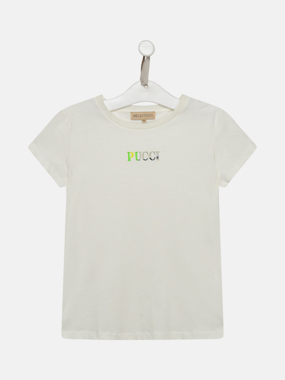 Shop Emilio Pucci Cotton T-shirt In White