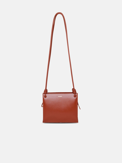 Shop Jil Sander Small Leather Bag In Brown