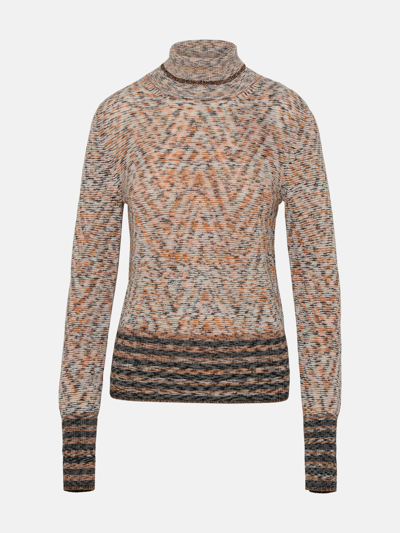 Shop Missoni Wool Melange Turtleneck Sweater In Multi