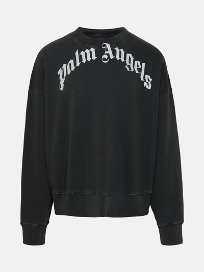 Shop Palm Angels Cotton Sweatshirt In Black