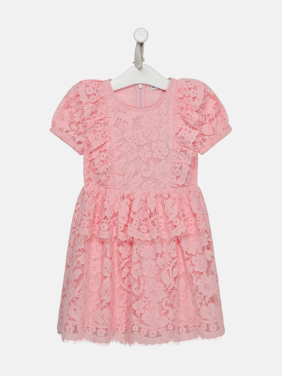 Shop Self-portrait Viscose Blend Dress In Pink