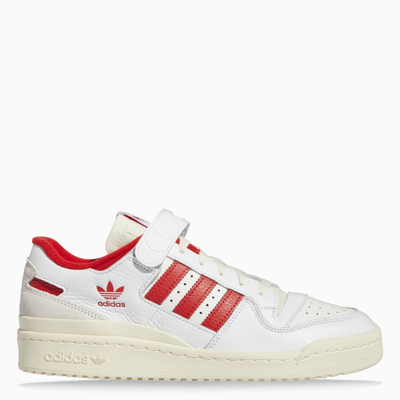 Shop Adidas Originals White/red Forum 84 Low Sneakers