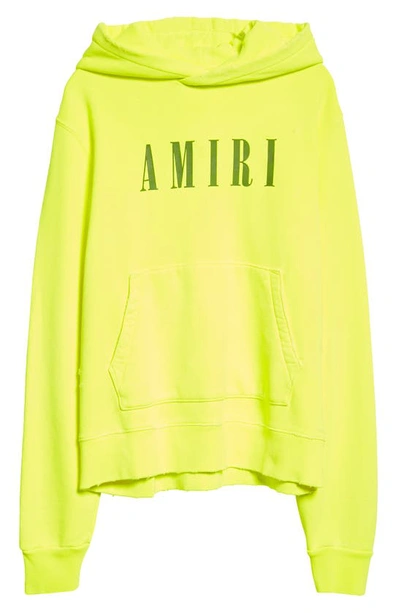 Amiri Logo print Pullover Hoodie In Yellow ModeSens