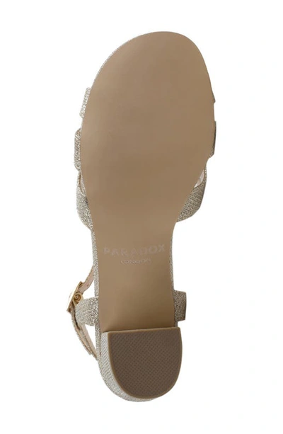 Shop Paradox London Pink Colette Strappy Sandal In Champagne
