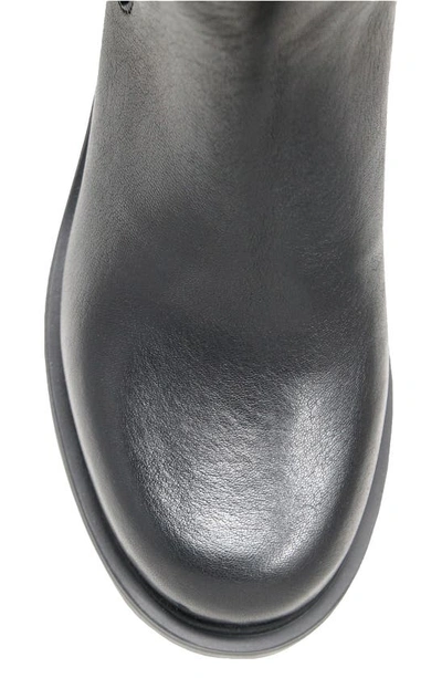 Shop Charles David Hallow Lug Sole Bootie In Black/ Leather/ Stretch