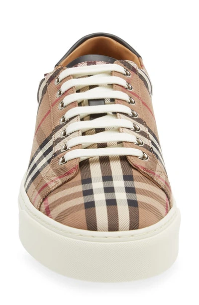 Shop Burberry Rangleton Check Low Top Sneaker In Birch Brown Ip Chk