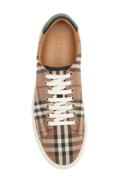 Shop Burberry Rangleton Check Low Top Sneaker In Birch Brown Ip Chk