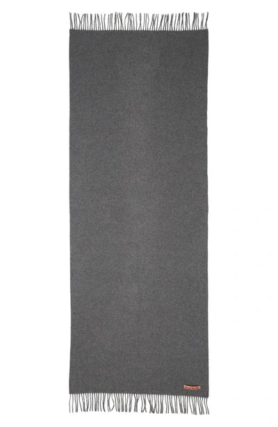 Acne Studios Canada Fringe Scarf In Grey Melange