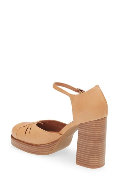 Jeffrey Campbell Star-man Platform Pump In Beige Natural Stack
