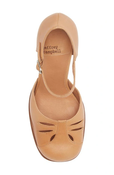 Jeffrey Campbell Star-man Platform Pump In Beige Natural Stack