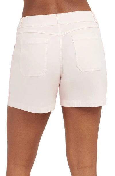 Spanx 6-inch Stretch Twill Shorts In Ice Pink