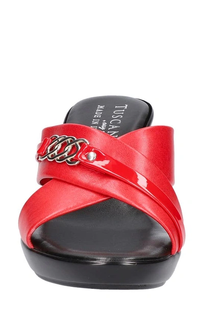 Shop Tuscany By Easy Street® Maggia Crisscross Wedge Sandal In Red