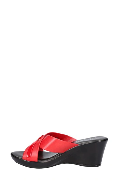Shop Tuscany By Easy Street® Maggia Crisscross Wedge Sandal In Red